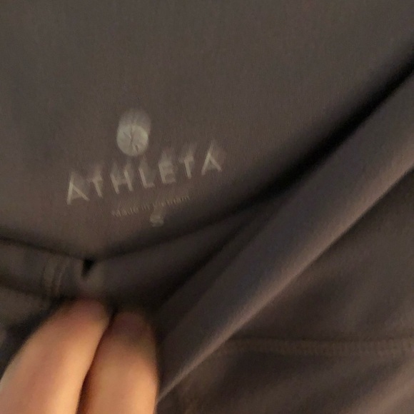 COPY - Athleta HI-RISE  Gray/Mauve size small super soft leggings - Picture 3 of 7